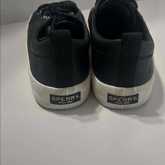 Sperry Black Sneakers with White Soles / Like New - Picture 3 of 5